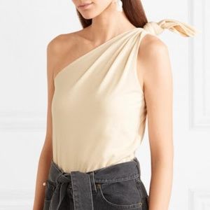 Nanushka Becca Bow Tie One Shoulder Bodysuit